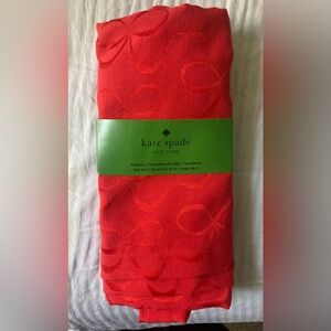 Kate Spade Red Bow Napkins Set of 4